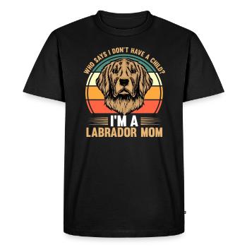 labrador mom labrador owner dog labradors - Men's Premium Organic T-Shirt - black - Front - Nico (187cm)