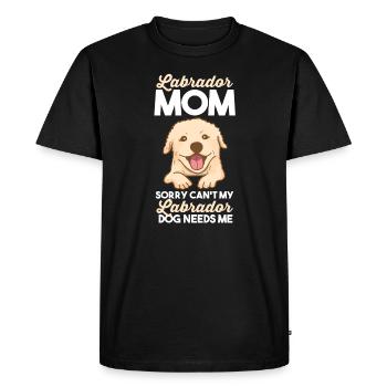 labrador mom labrador owner dog labradors - Men's Premium Organic T-Shirt - black - Front - Nico (187cm)