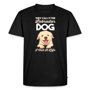 labrador mom labrador owner dog labradors - Men's Premium Organic T-Shirt - black - Front - Nico (187cm)