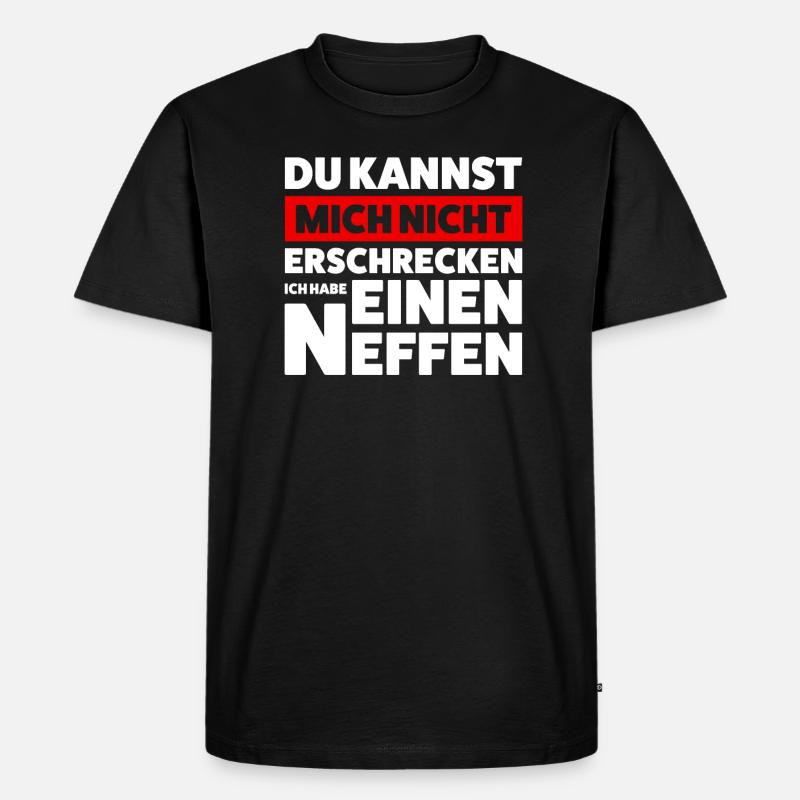 Onkel Neffe Neffen Geschenk - Männer Premium Bio T-Shirt - Schwarz