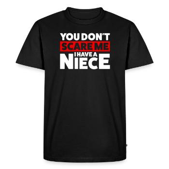 Oncle Nièce Oncle Nièce Cadeau - T-shirt Premium bio Homme - noir - Devant - Nico (187cm)