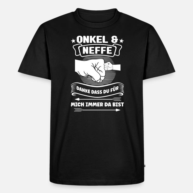 Onkel Neffe Neffen Geschenk - Männer Premium Bio T-Shirt - Schwarz