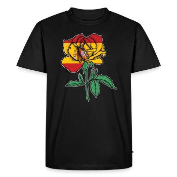 Flag Rose Roots Spanish Flag Gift - Men's Premium Organic T-Shirt - black - Front - Nico (187cm)