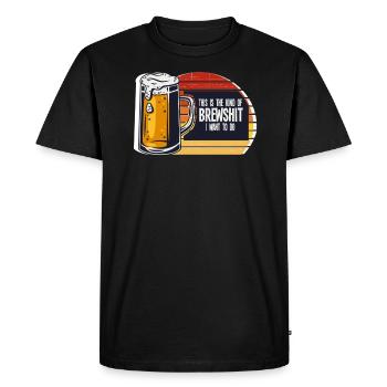 Brewery Beer Gift - Men's Premium Organic T-Shirt - black - Front - Nico (187cm)
