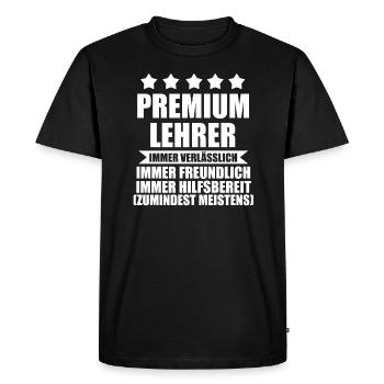 Lehrer Rente Klasse Geschenk - Männer Premium Bio T-Shirt - Schwarz - Vorne - Nico (187cm)