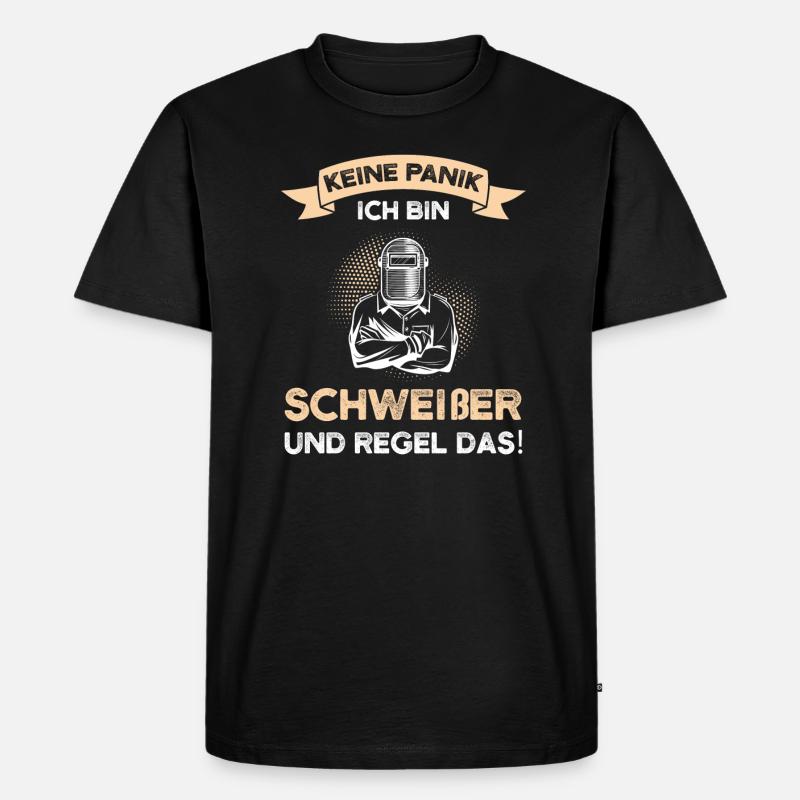 Schweißer Beruf Schweisser Geschenk - Männer Premium Bio T-Shirt - Schwarz