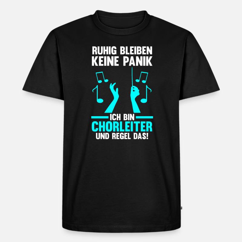 Chorleiter Beruf Dirigent Geschenk - Männer Premium Bio T-Shirt - Schwarz