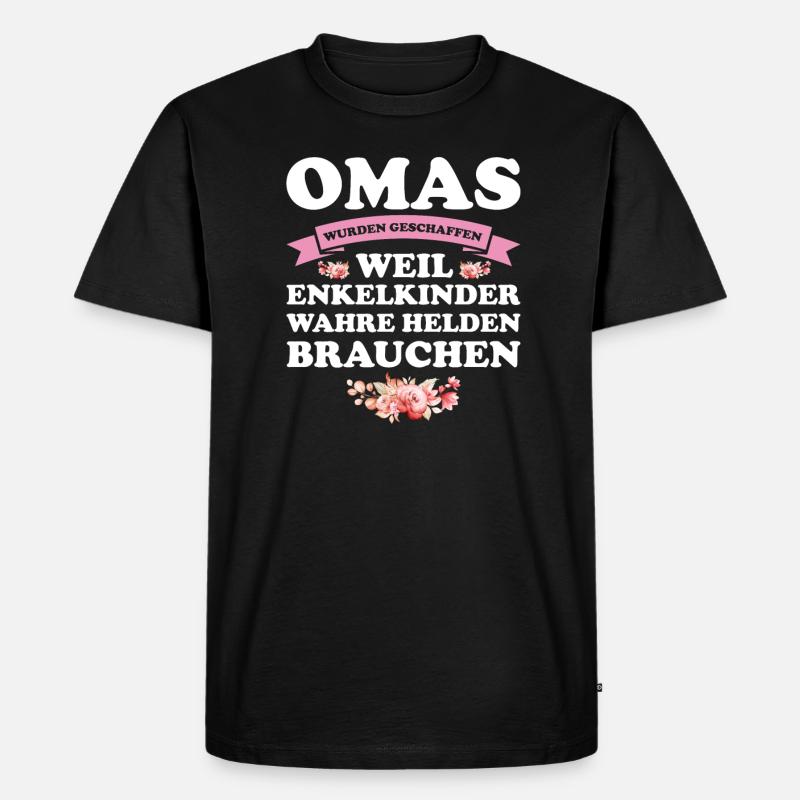 Oma Großmutter Omas Geschenk - Männer Premium Bio T-Shirt - Schwarz