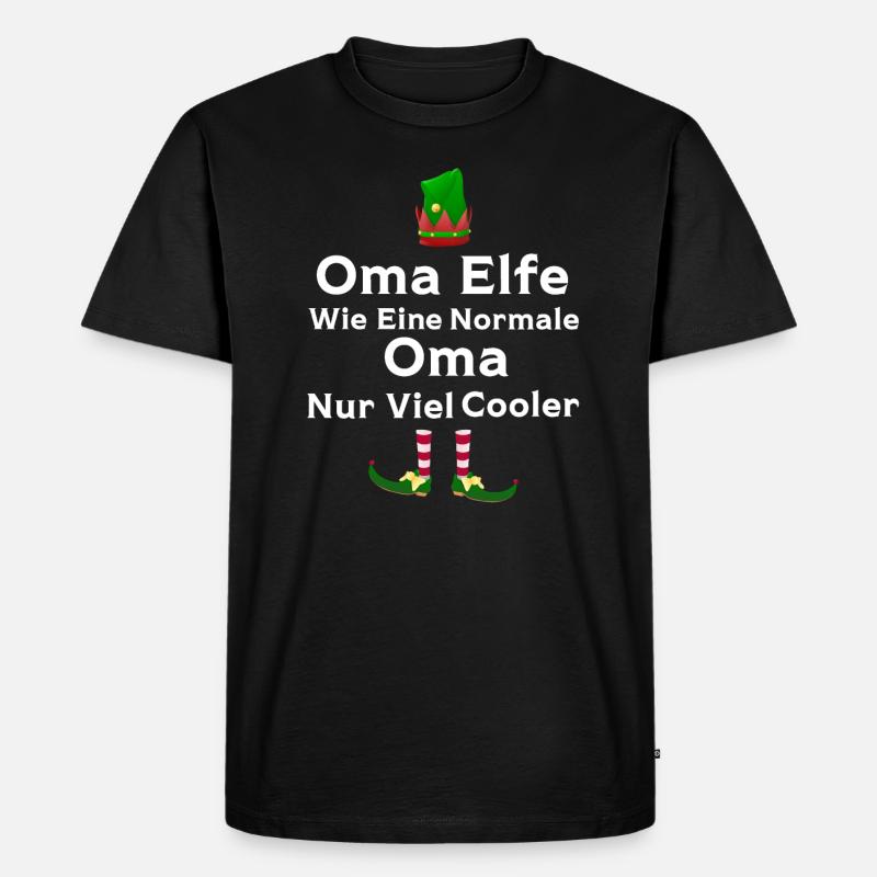 Oma Elfe Omas Geschenk - Männer Premium Bio T-Shirt - Schwarz