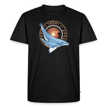 Baleine à bosse hawaïenne - T-shirt Premium bio Homme - noir - Devant - Nico (187cm)
