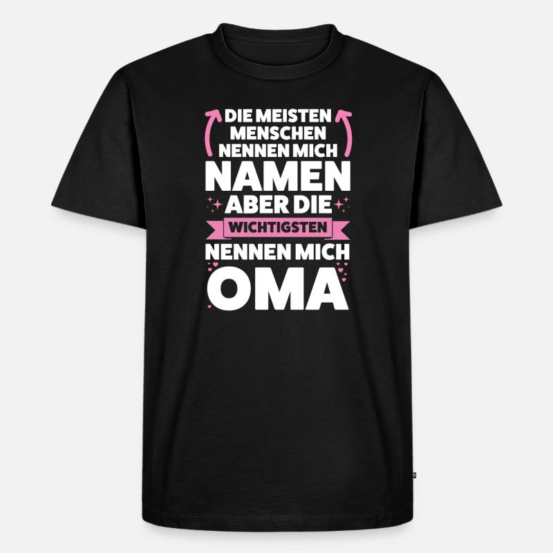 Oma Großmutter Omi Geschenk - Männer Premium Bio T-Shirt - Schwarz