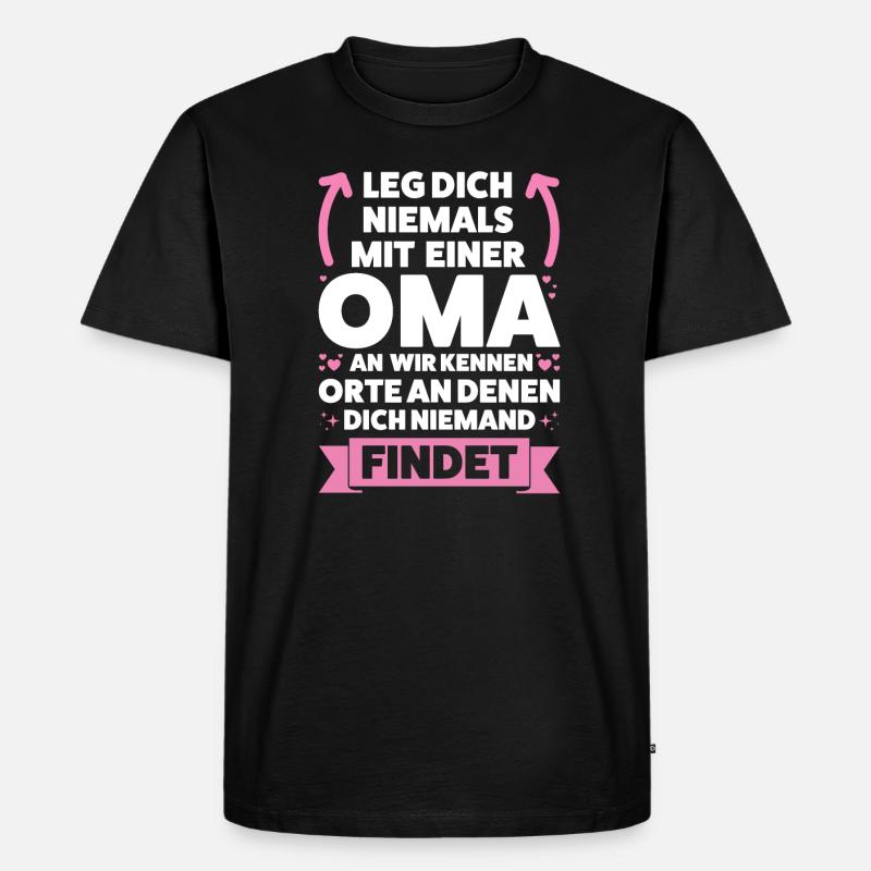 Oma Großmutter Großmütter Geschenk - Männer Premium Bio T-Shirt - Schwarz
