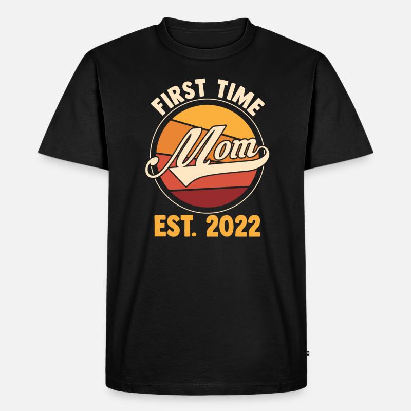 Mama Retro Mutter Geschenk - Männer Premium Bio T-Shirt - Schwarz