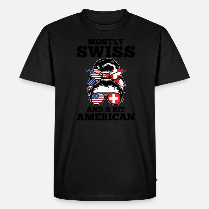 Schweizer Schweizer Schweiz Geschenk - Männer Premium Bio T-Shirt - Schwarz