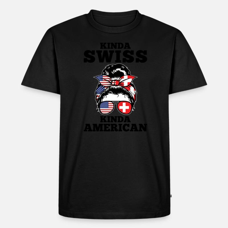 Schweizer Schweizer Schweiz Geschenk - Männer Premium Bio T-Shirt - Schwarz