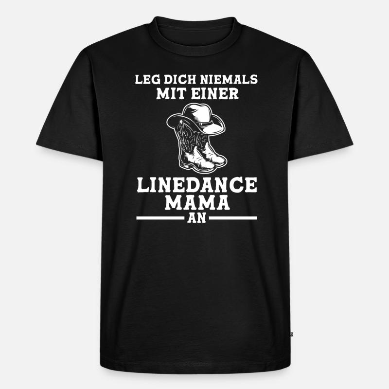Linedance Mama Mutter Geschenk - Männer Premium Bio T-Shirt - Schwarz