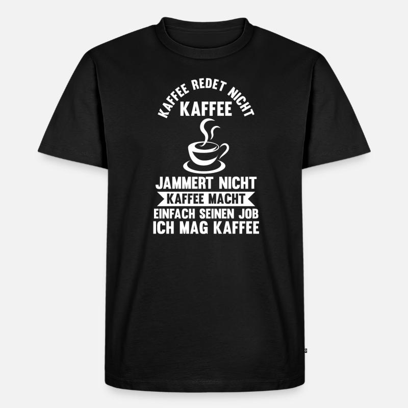 Kaffee Koffein Kaffee Trinker Geschenk - Männer Premium Bio T-Shirt - Schwarz