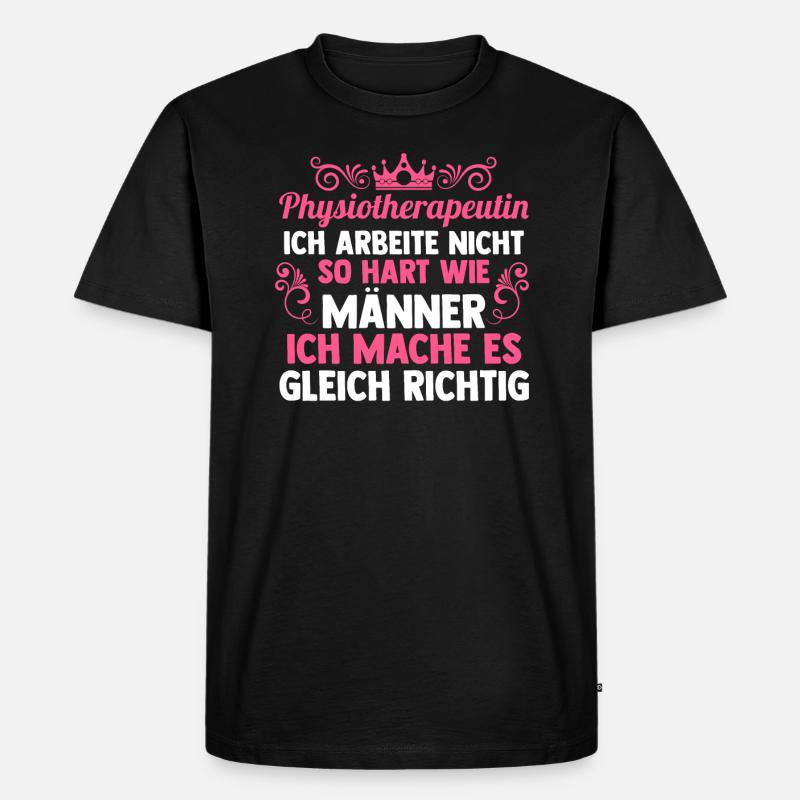 Physiotherapeutin Beruf Physio Geschenk - Männer Premium Bio T-Shirt - Schwarz