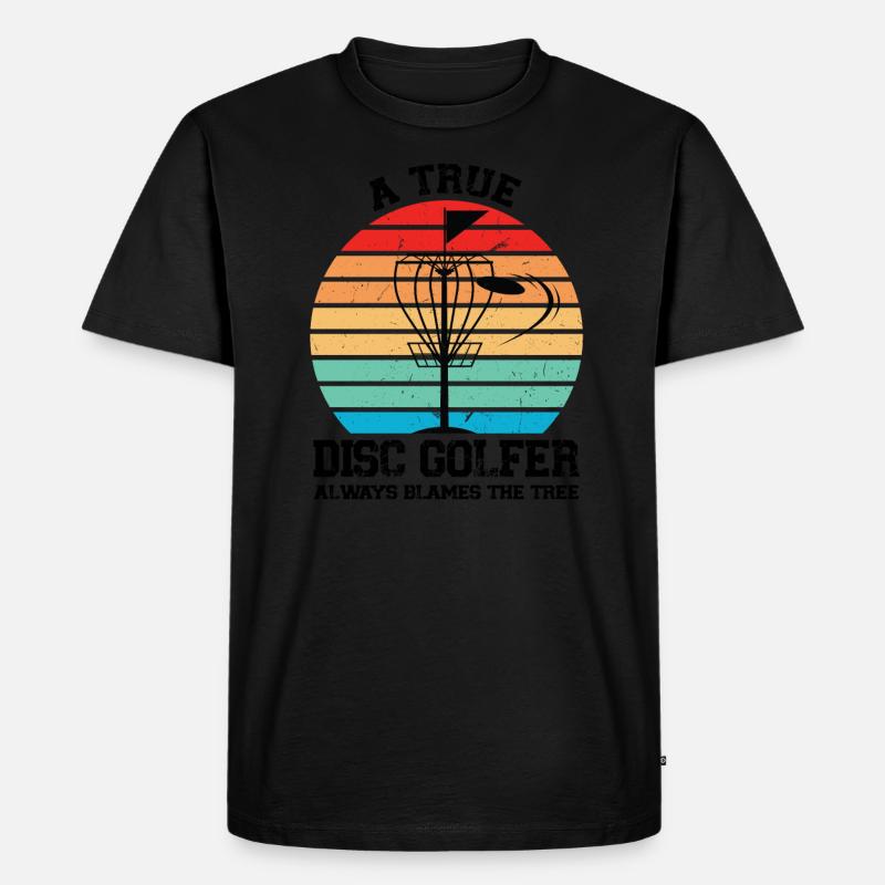 Discgolfer Discgolf Discgolfing Geschenk - Männer Premium Bio T-Shirt - Schwarz