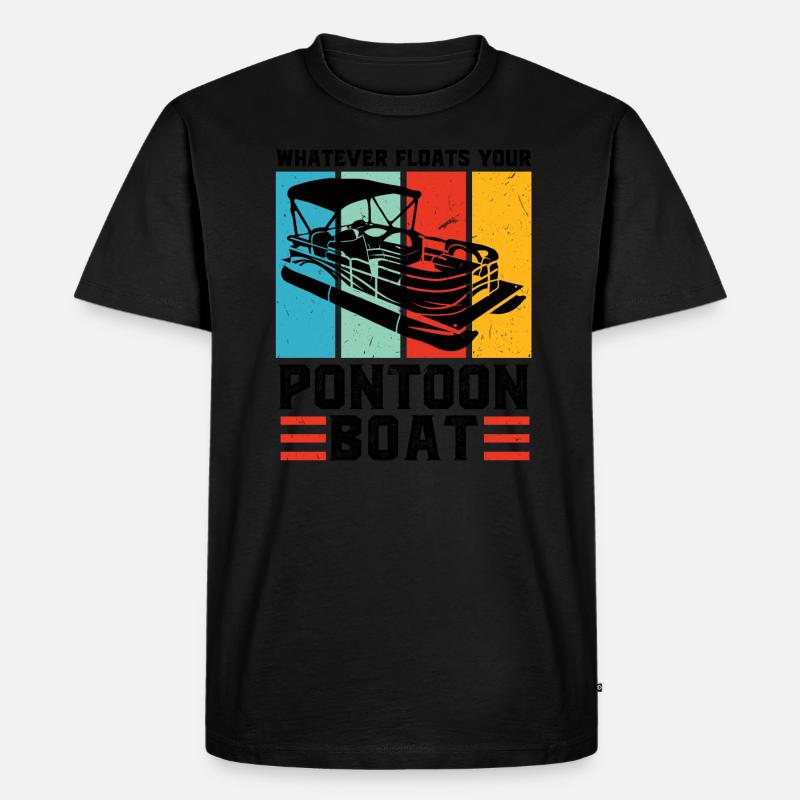 Ponton Pontonierboot Geschenk - Männer Premium Bio T-Shirt - Schwarz