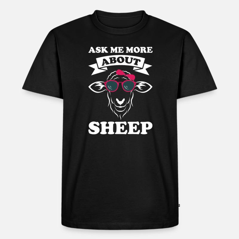 Schafe Schafhalter Geschenk - Männer Premium Bio T-Shirt - Schwarz