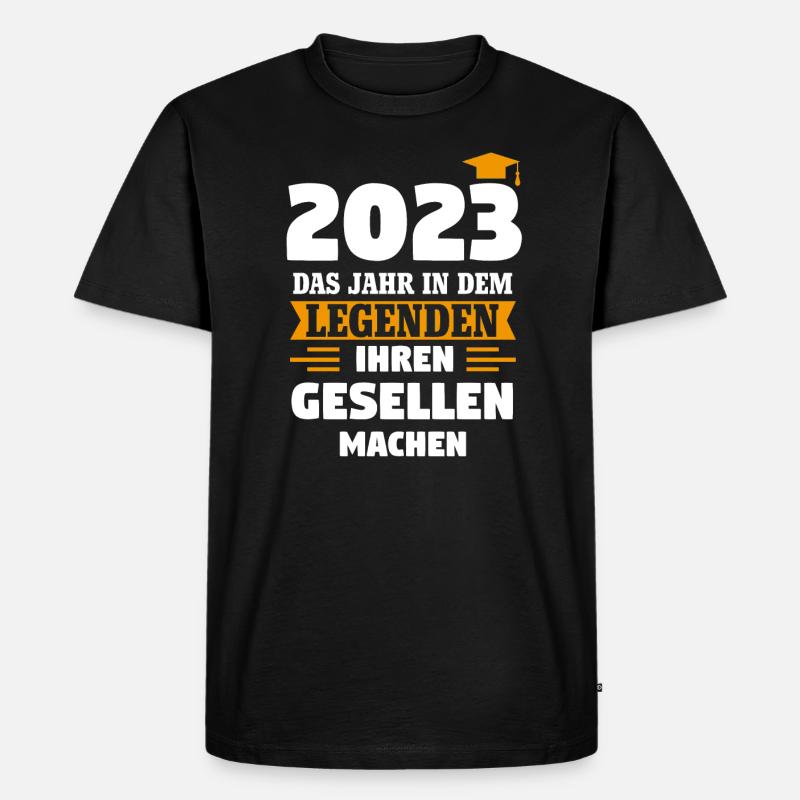 Gesellenbrief Geschenk - Männer Premium Bio T-Shirt - Schwarz