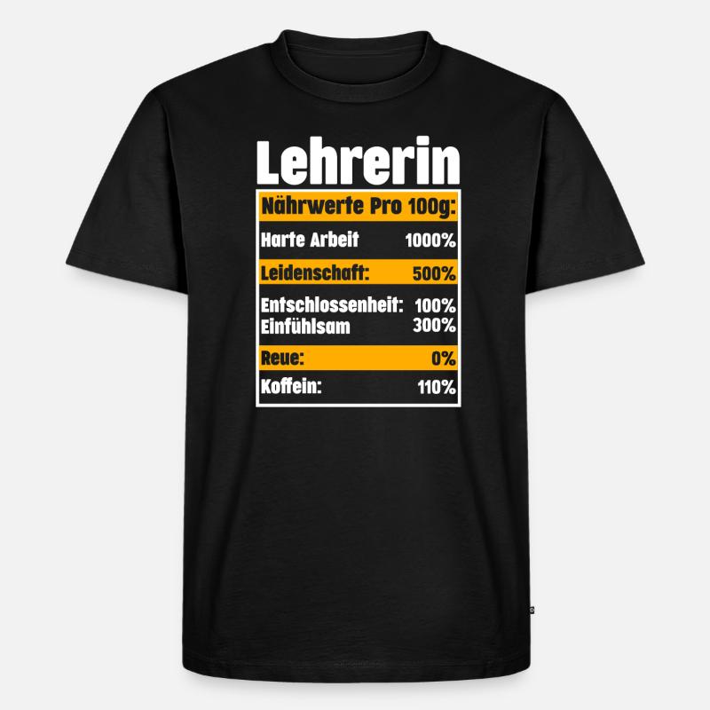 Lehrerin Beruf Schullehrerin Geschenk - Männer Premium Bio T-Shirt - Schwarz
