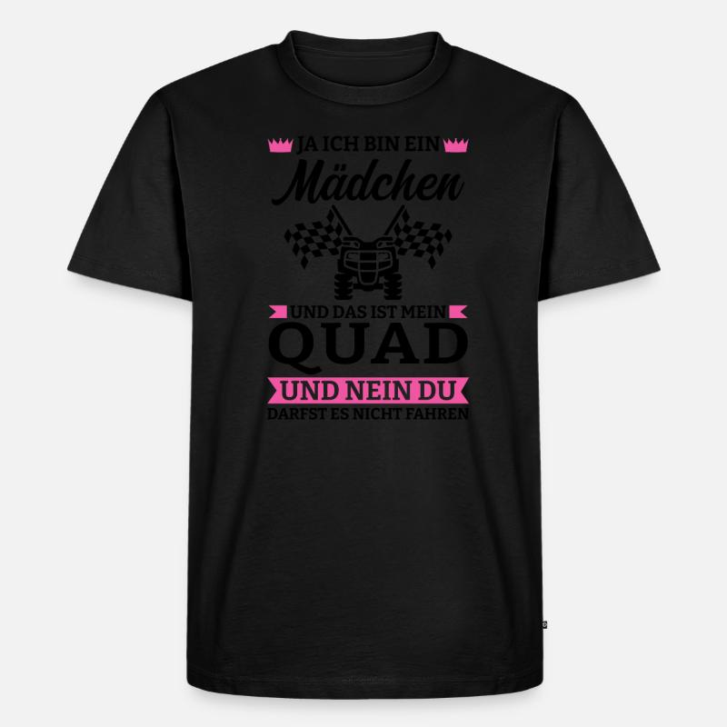 Quad Mädchen Quadfahrer Geschenk - Männer Premium Bio T-Shirt - Schwarz