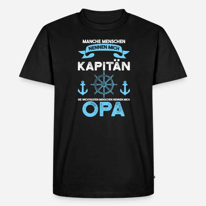Boot Opa Großvater Geschenk - Männer Premium Bio T-Shirt - Schwarz