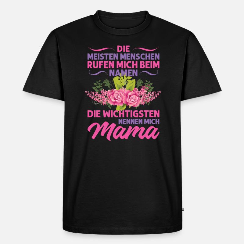 Mutter Mama Tochter Geschenk - Männer Premium Bio T-Shirt - Schwarz