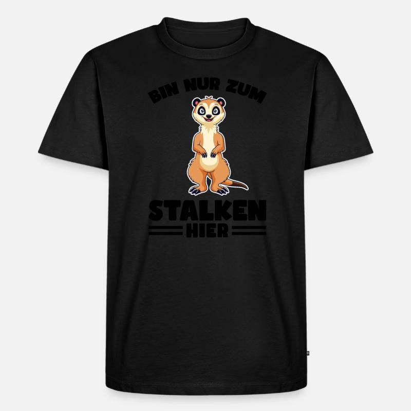 Tiere Erdmännchen Erdmännchene Geschenk - Männer Premium Bio T-Shirt - Schwarz
