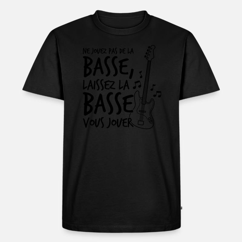 Guitar Basse Basse Guitar Geschenk - Männer Premium Bio T-Shirt - Schwarz