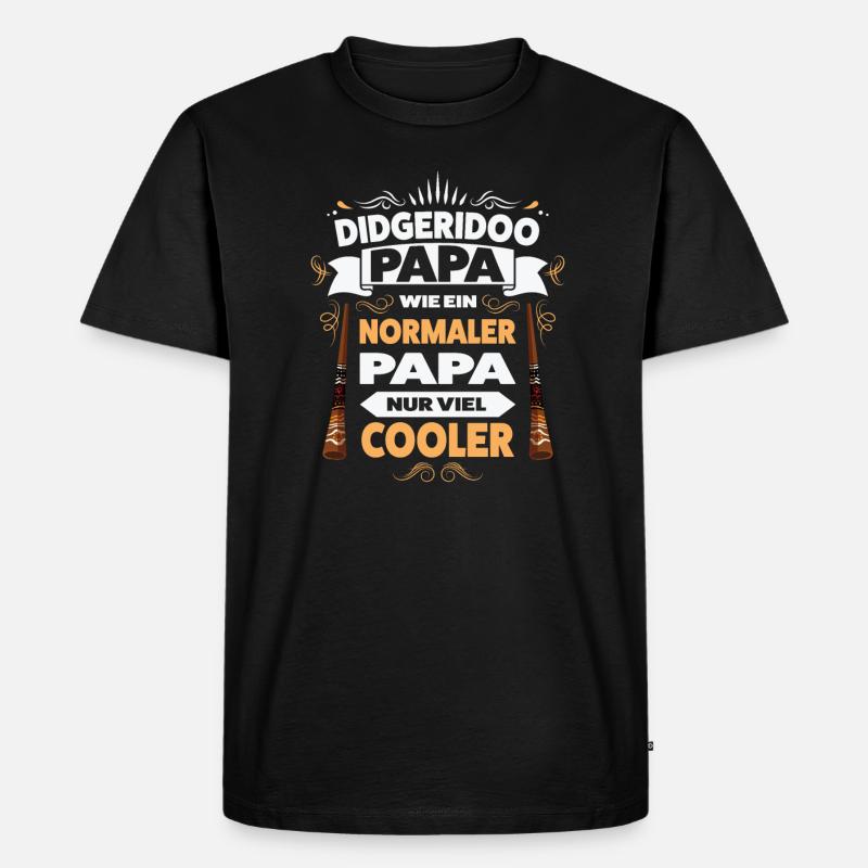 Didgeridoo Papa Didgeridoo-Spieler Geschenk - Männer Premium Bio T-Shirt - Schwarz