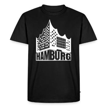 Hamburg Lover Design - Men's Premium Organic T-Shirt - black - Front - Nico (187cm)