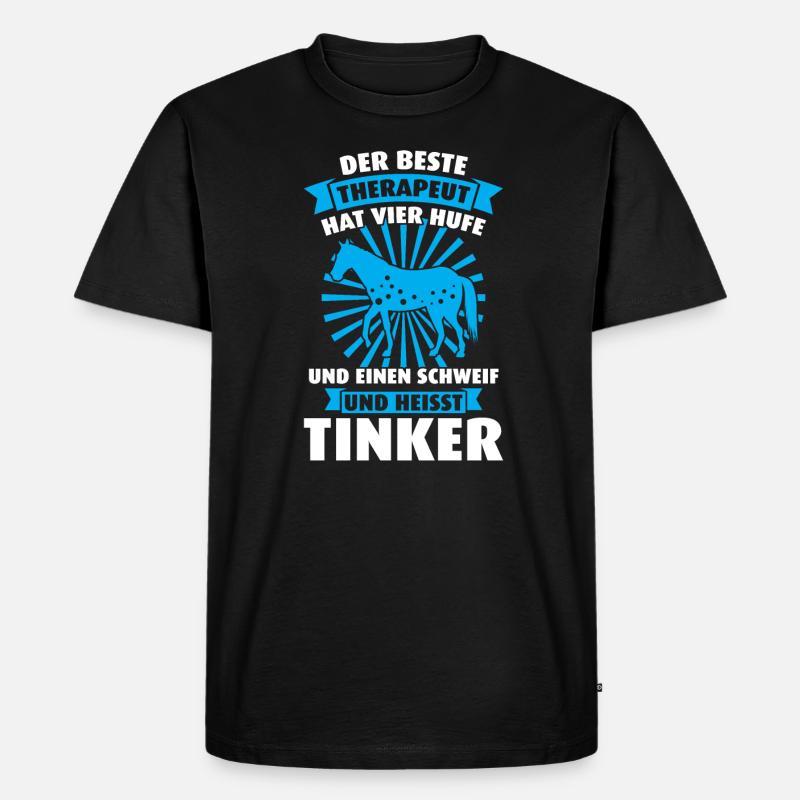 Tinker Pferd Pferdesport Geschenk - Männer Premium Bio T-Shirt - Schwarz