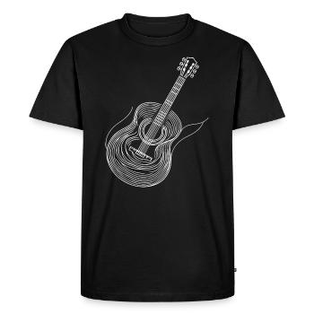 guitar lines design - Men's Premium Organic T-Shirt - black - Front - Nico (187cm)