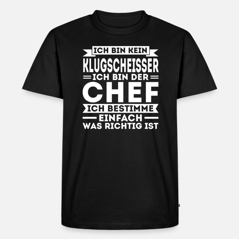 Chef Chefin Geschenk - Männer Premium Bio T-Shirt - Schwarz