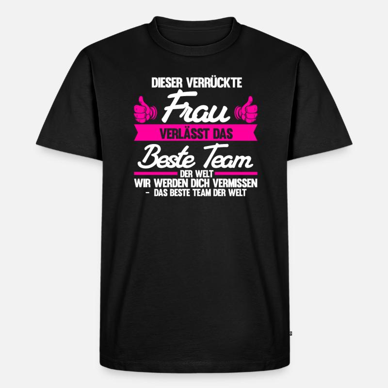 Abschied Kollegin Abschiedsparty Geschenk - Männer Premium Bio T-Shirt - Schwarz