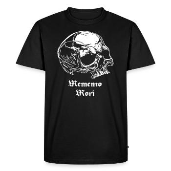 Crâne Memento Mori - T-shirt Premium bio Homme - noir - Devant - Nico (187cm)