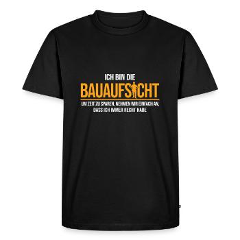 Bauherr Hausbau Baustelle - Männer Premium Bio T-Shirt - Schwarz - Vorne - Nico (187cm)