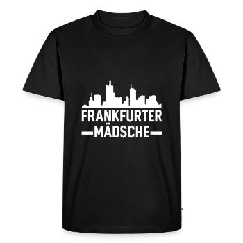 Frankfurt - Männer Premium Bio T-Shirt - Schwarz - Vorne - Nico (187cm)