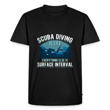 Dicton de la plongée sous-marine pour les plongeurs passionnés - T-shirt Premium bio Homme - noir - Devant - Nico (187cm)