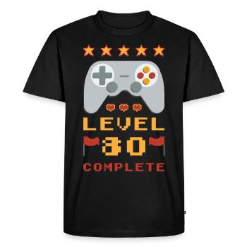 80th Birthday Level 80 Complete - Men's Premium Organic T-Shirt - black - Front - Nico (187cm)