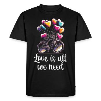 Lyrics Music Lovers Songwriters Music Festival - Men's Premium Organic T-Shirt - black - Front - Nico (187cm)