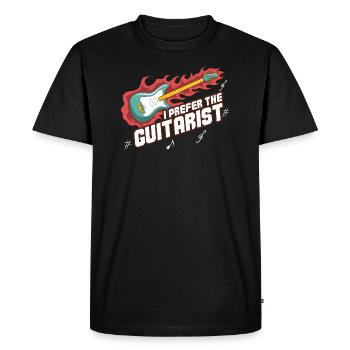 I PREFER THE GUITARIST - Men's Premium Organic T-Shirt - black - Front - Nico (187cm)