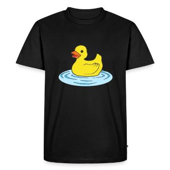 Bain de canard canard grattoir Bain - T-shirt Premium bio Homme - noir - Devant - Nico (187cm)