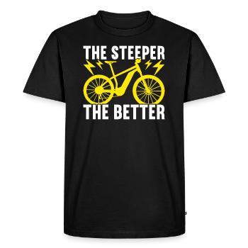 Vélo électrique E-Bike - T-shirt Premium bio Homme - noir - Devant - Nico (187cm)