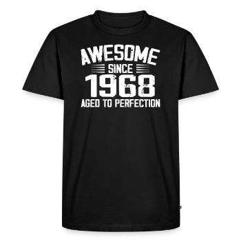 Vintage 1968 Cadeau 56e Anniversaire 1968 - T-shirt Premium bio Homme - noir - Devant - Nico (187cm)
