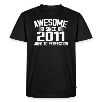 Vintage 2011 Cadeau 13e Anniversaire 2011 - T-shirt Premium bio Homme - noir - Devant - Nico (187cm)