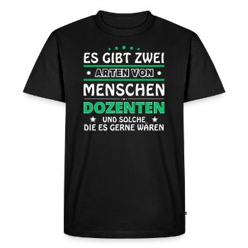 Cadeau de conférencier - Deux types de... Concevoir - T-shirt Premium bio Homme - noir - Devant - Nico (187cm)